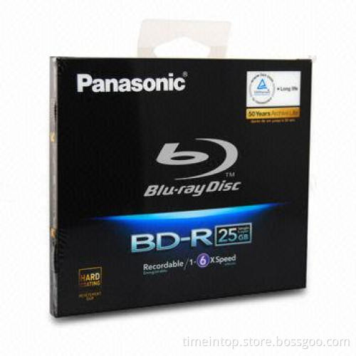 Blank Blu-ray Disc with 25GB Media Capacity, 6x Writing Speed, TUV, 50 Years Archive Lifespan